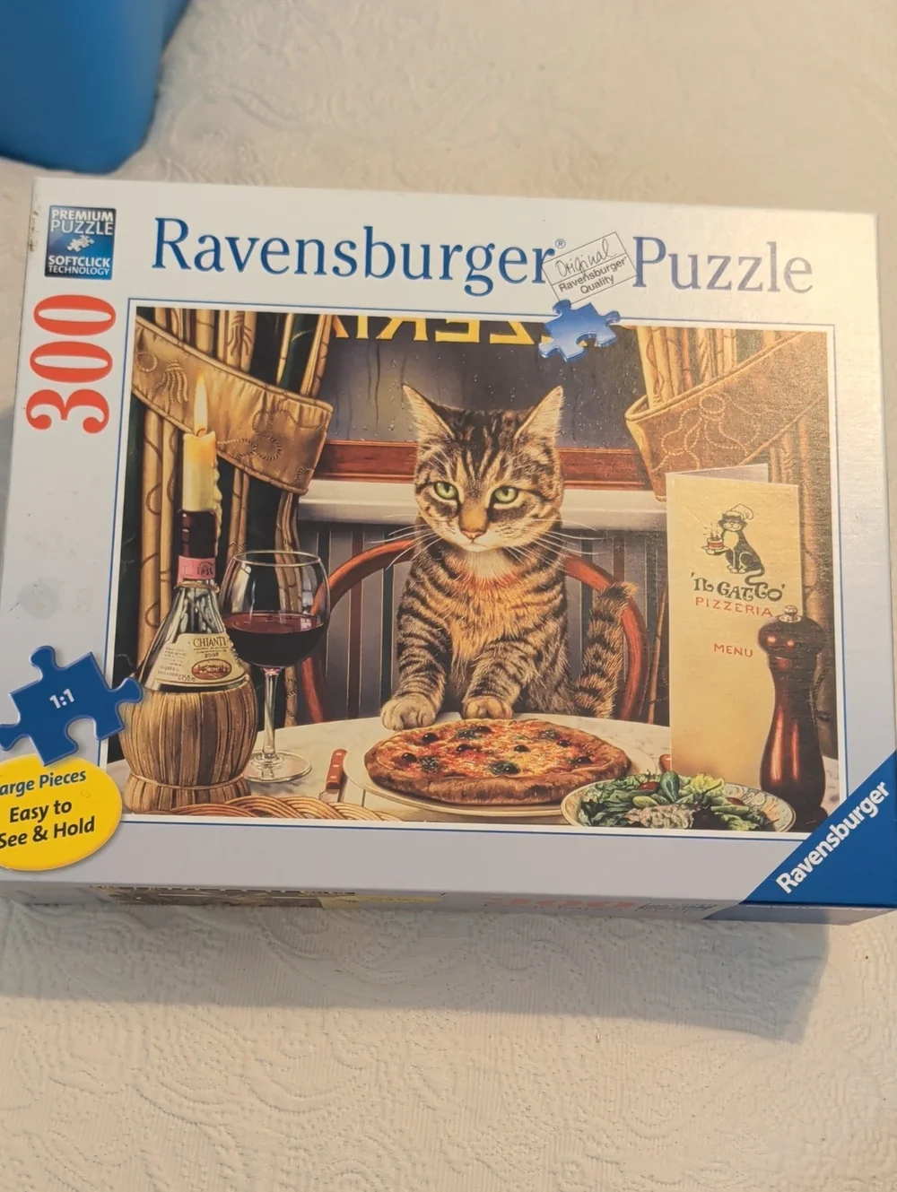 NEW Ravensburger 300 large piece format Puzzle Cat Pizzeria
